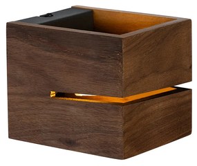 Рустикална стенна лампа орехово дърво 9,7 - Transfer Groove