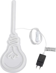 Неонова стенна лампа топло бяла с LED - Light Bulb