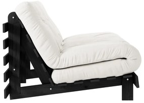 Кремав разтегателен диван 140 cm Roots Black Night – Karup Design