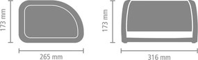 Кутия за хляб Brabantia Roll Top 646889, 11 л, 31.6x26.5 см, Специална структура, Инокс/Мат