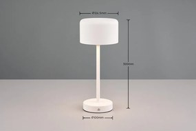 Бяла LED настолна лампа с възможност за димиране (височина 30 cm) Jeff - Reality