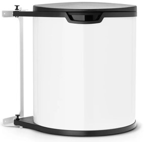Бяло вградено стоманено кошче за боклук 15 l – Brabantia