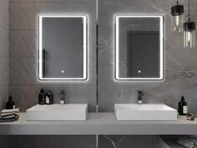 Mexen Zusa осветено огледало за баня 60 x 80 см, LED 6000K, анти-пара - 9808-060-080-611-00