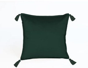 Тъмнозелена кадифена възглавница Borlas, 45 x 45 cm - Velvet Atelier