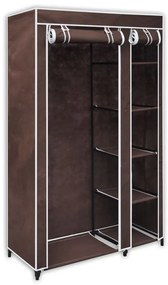 60721 vidaXL Сгъваем гардероб от текстил, кафяв
