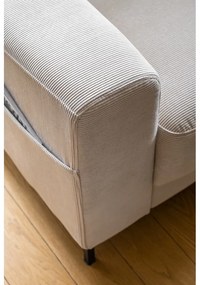 Бежово кресло от рипсено кадифе Lofty Lilly – Miuform