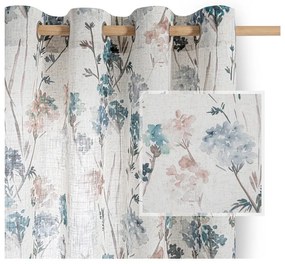 Светлосиньо/кремаво перде 135x250 cm Flosi – Restilo