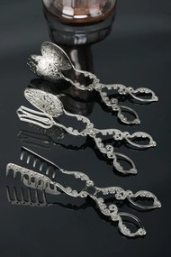 Комплект щипки (3 броя), цвят Сребрист