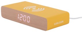 Дигитална аларма с безжично зарядно Retro Flat LED – Karlsson