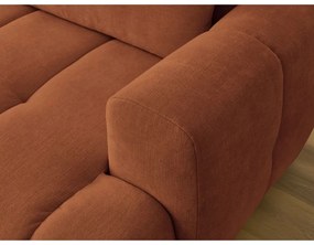 Сгъваем/с място за съхранение ъглов диван в тухлен цвят (ляв ъгъл) Fuji – Bobochic Paris