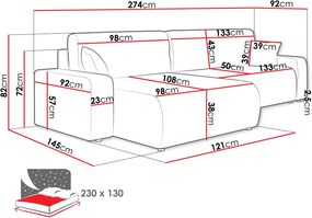 Γωνιακός καναπές Piano-Kafe