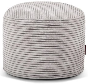 Светлосив пуф от рипсено кадифе Mini – SLOWDOWN