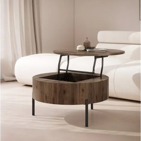 ФРИДА Елегантен Орех – МОДЕРНА ХОЛНА МАСА С ПОВДИГАЩ ПЛОТ И СКРИТО ПРОСТРАНСТВО ЗА СЪХРАНЕНИЕ