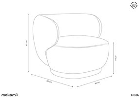 Синьо кресло Hina – Makamii