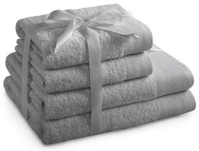 Сиви памучни хавлии и кърпи за баня в комплект от 4 бр. от тери Amari – Restilo