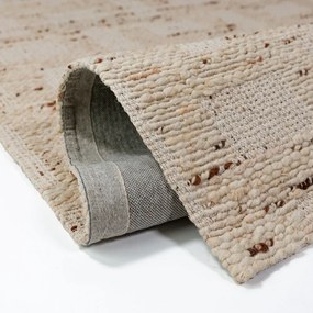 Ръчно изработен килим със смес от вълна в естествен цвят 160x230 cm Rova Blend – Flair Rugs
