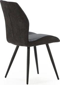 Черни велурени трапезни столове в комплект 2 бр. Adaya – Marckeric