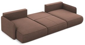 Розов разтегателен ъглов диван с място за съхранение Nanea – Makamii