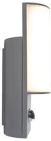 Модерна външна стенна лампа тъмно сива с детектор за движение - Harry