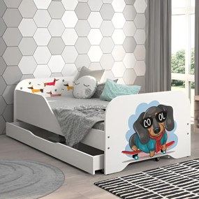 Детско легло 160 x 80 cm с матрак и подматрачна рамка - SKATE DOG