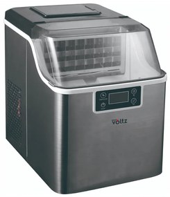 Ледогенератор Oliver Voltz OV51447D, 170W, 22кг/24ч, 3.2 л, 24 квадратни кубчета за цикъл работа, Инокс