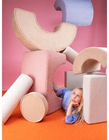 Розово велурено игрище от пяна 75x49x37 cm Rainbow Montessori – Wigiwama