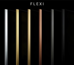 Параван за душ Rea Flexi Brown / Brush Gold 80