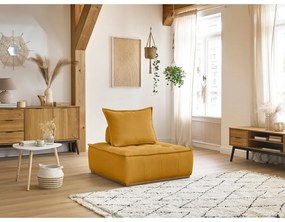 Шенилово кресло в цвят горчица Elisa – Bobochic Paris