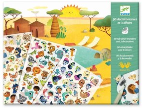 Djeco - Комплект за декорация с ваденки Savanna ST1 DJ09560G