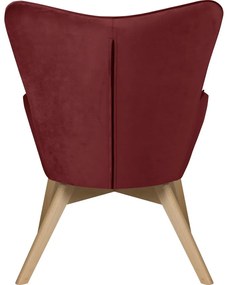 Червено кадифено кресло Niko – Ropez
