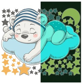 Детски стикер за стена 35x30 cm Dreamy Bear - Ambiance