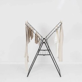 Сушилник за дрехи Brabantia Hangon 1004165, 20 м, 6 закачалки, Регулируем, Заключване за деца, Черен/мат