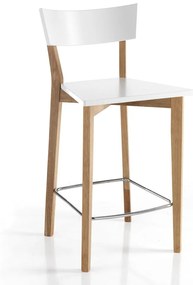 Бар столове в бял и естествен цвят в комплект от 2 брояброя 94 cm Kyra - Tomasucci