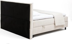 Бежово боксспринг легло с място за съхранение 180x200 cm Elva Bold Line – Bonami Selection