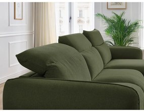 Зелен разтегателен ъглов диван (променлив) Achille – Bobochic Paris