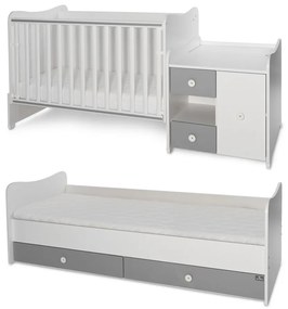 LORELLI Classic Трансформиращо се легло-люлка 190/72 см. MINI MAX БЯЛО/STONE GREY