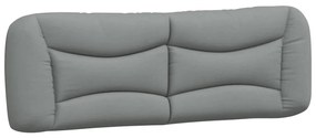 374628 vidaXL Мека табла за легло, светлосива, 152 см, плат