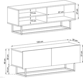 TV шкаф Haus Ι-Anthracite