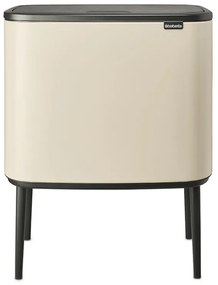 Кош за боклук Brabantia Bo Touch 1005550, 3x11 л, Плавно и безшумно отваряне, Голям отвор, Бежов