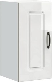 853539 vidaXL Кухненски стенен шкаф, Kalmar, бял гланц, инженерно дърво