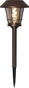 Кафяво външно соларно LED осветително тяло, височина 35 cm Fergus - Star Trading