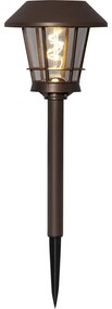 Кафяво външно соларно LED осветително тяло, височина 35 cm Fergus - Star Trading