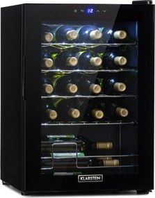 Klarstein Shiraz 20 Uno охладител за вино 53 литра 20 бутилки Сензорен контролен панел 5-18 °C