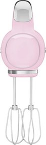 Ръчен миксер SMEG 50's Style HMF01PKEU, 250W, 9 скорости, Турбо, Скрит LED дисплей, Таймер, Аксесоари, Розов