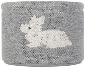Сив памучен органайзер Зайче, ø 16 cm - Kindsgut