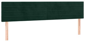 346169 vidaXL Горни табли за легло, 2 бр, тъмнозелени, 80x5x78/88 см кадифе