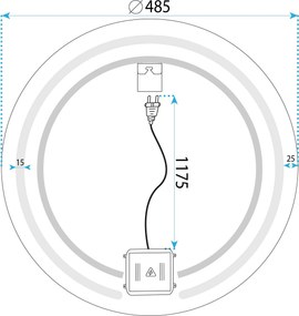 Огледало LED 50cm Modern