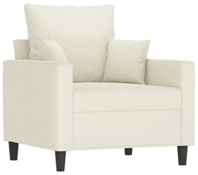 359291 vidaXL Кресло, кремаво, 60 см, кадифе