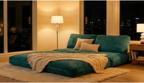 Тюркоазен сгъваем диван от букле 150 cm Faster – Mauro Ferretti