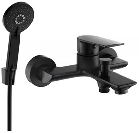 Mexen Alexa R40 батерия за вана с душ комплект, черна - 7123R40-70